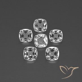 Pedras preciosas de Topázio Branco claro natural de 2.77 ct, Almofada, VVS-VS