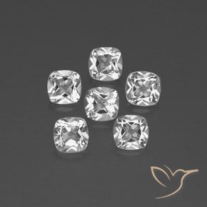 Pedras preciosas de Topázio Branco claro natural de 3.12 ct, Almofada, VVS-VS
