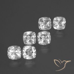 Pedras preciosas de Topázio Branco natural de 3.14 ct, Almofada, VVS-VS