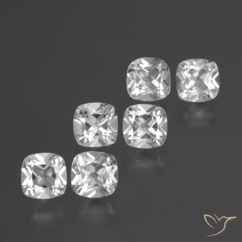 Pedras preciosas de Topázio Branco natural de 3.11 ct, Almofada, VVS-VS
