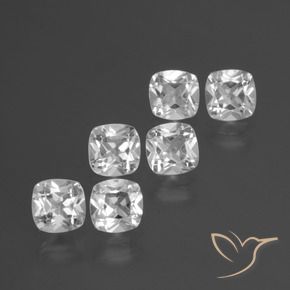 Pedras preciosas de Topázio Branco natural de 2.98 ct, Almofada, VVS-VS