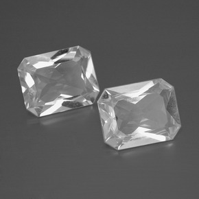 Pedras preciosas de topázio branco natural de 6,68 ct, corte esmeralda, VVS-VS