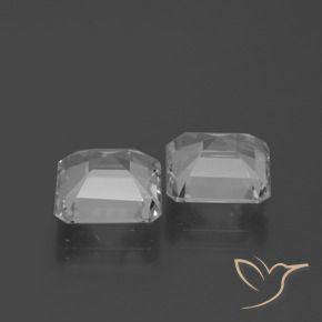 Pedras preciosas de Topázio Branco natural de 5.52 ct, Corte Octógono / Esmeralda, VS