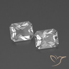 Pedras preciosas de Topázio Branco natural de 7.55 ct, Corte Octógono / Esmeralda, VVS