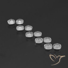 Pedras preciosas de Topázio Branco claro natural de 4.47 ct, Almofada, VVS-VS