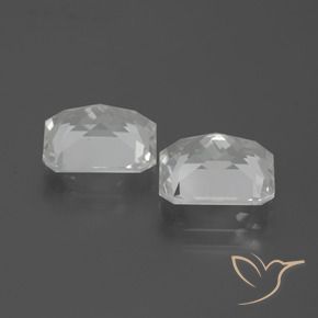 Pedras preciosas de Topázio Branco natural de 7.52 ct, Corte Esmeralda, VVS