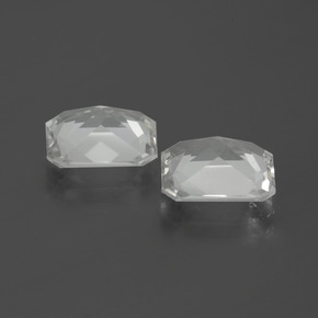 Pedras preciosas de Topázio Branco natural de 6.66 ct, Corte Esmeralda, VVS