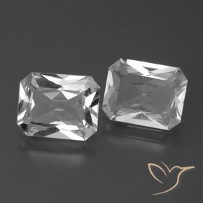 Pedras preciosas de Topázio Branco claro natural de 6.61 ct, Corte Octógono / Esmeralda, VVS