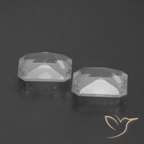 Pedras preciosas de Topázio Branco claro natural de 6.61 ct, Corte Octógono / Esmeralda, VVS