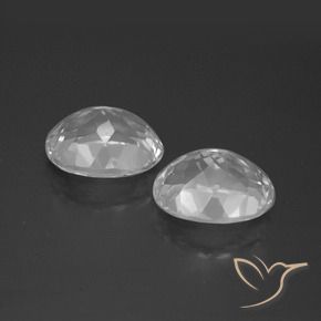 Pedras preciosas de Topázio Branco claro natural de 7.09 ct, oval, VVS-VS