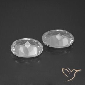 Pedras preciosas de Topázio Branco claro natural de 6.46 ct, oval, VVS-VS