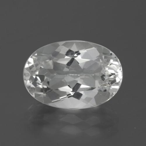 Topázio branco natural 5,51ct, corte oval, VVS