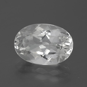Topázio branco natural 5,51ct, corte oval, VVS
