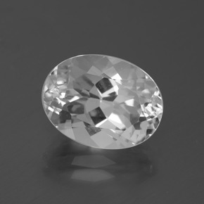Topázio branco natural 5,51ct, corte oval, VVS