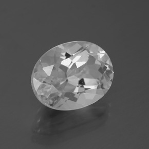 Topázio branco natural 5,51ct, corte oval, VVS