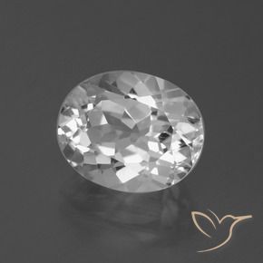 Topázio Branco claro Natural 5.19ct, oval, VVS