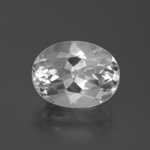 Topázio branco natural 5,20ct, corte oval, VVS