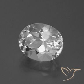 Topázio Branco claro Natural 5.05ct, oval, VVS