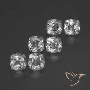 Pedras preciosas de Topázio Branco claro natural de 3.33 ct, Almofada, VVS-VS