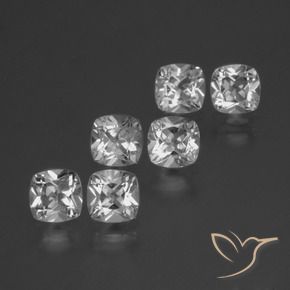 Pedras preciosas de Topázio Branco claro natural de 3.19 ct, Almofada, VVS-VS