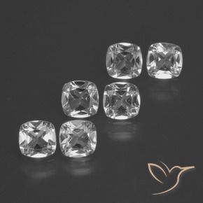 Pedras preciosas de Topázio Branco claro natural de 2.60 ct, Almofada, VVS-VS