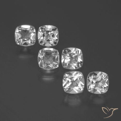 2.81ctw Natural Branco claro Topázio, Almofada, VVS-VS