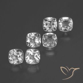 Pedras preciosas de Topázio Branco claro natural de 2.81 ct, Almofada, VVS-VS