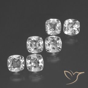 Pedras preciosas de Topázio Branco claro natural de 2.86 ct, Almofada, VVS-VS