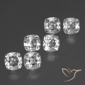 Pedras preciosas de Topázio Branco claro natural de 2.95 ct, Almofada, VVS-VS