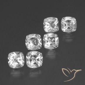 Pedras preciosas de Topázio Branco natural de 3.26 ct, Almofada, VVS-VS