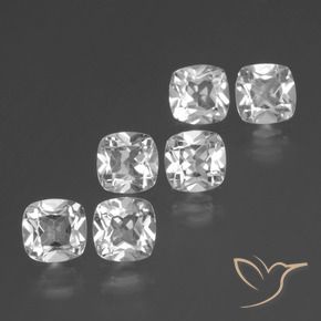 Pedras preciosas de Topázio Branco natural de 3.07 ct, Almofada, VVS-VS