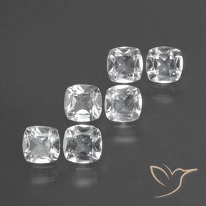 Pedras preciosas de Topázio Branco claro natural de 3.07 ct, Almofada, VVS-VS
