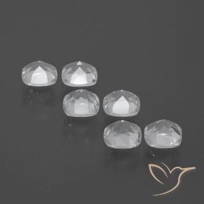 Pedras preciosas de topázio branco natural de 3,03 ct, almofada cortada, VVS-VS