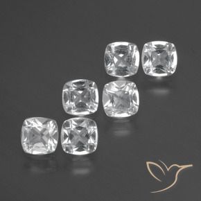 Pedras preciosas de Topázio Branco natural de 3.09 ct, Almofada, VVS-VS