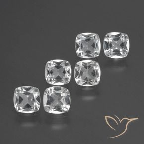 Pedras preciosas de Topázio Branco claro natural de 3.15 ct, Almofada, VVS-VS