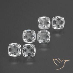 Pedras preciosas de Topázio Branco claro natural de 3.06 ct, Almofada, VVS-VS