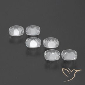 Pedras preciosas de Topázio Branco claro natural de 3.06 ct, Almofada, VVS-VS