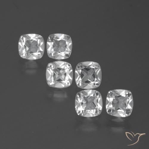 2.56ctw Natural Branco Topázio, Almofada, VVS-VS