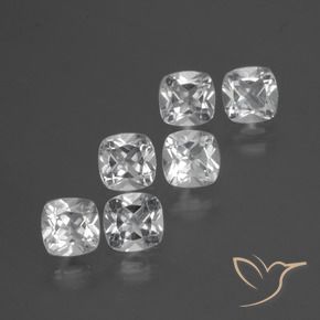 Pedras preciosas de Topázio Branco claro natural de 3.12 ct, Almofada, VVS-VS