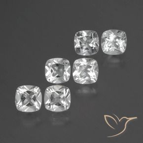 Pedras preciosas de Topázio Branco claro natural de 2.84 ct, Almofada, VVS-VS