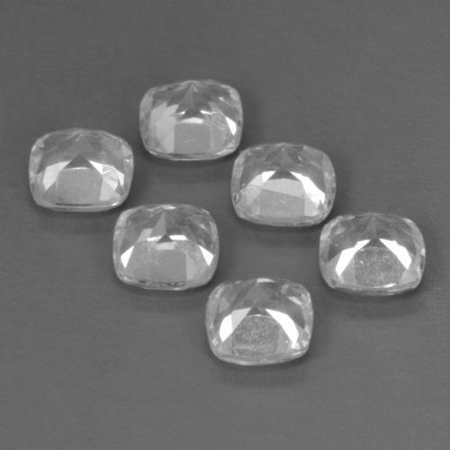 Pedras preciosas de topázio branco natural de 3,38 ct, almofada cortada, VVS-VS