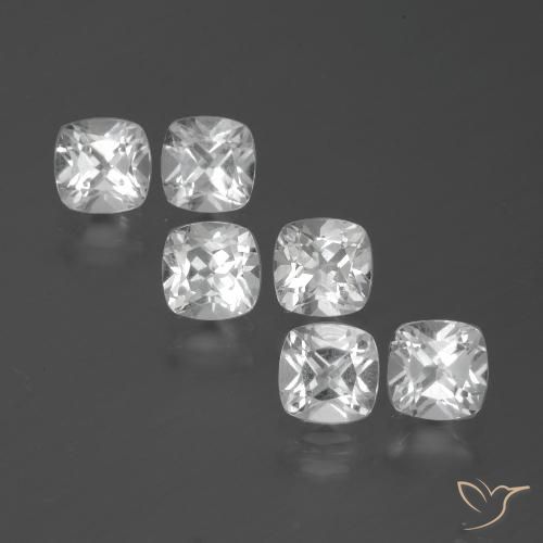 Pedras preciosas de Topázio Branco natural de 2.64 ct, Almofada cortada, VVS-VS