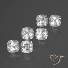 Pedras preciosas de Topázio Branco natural de 2.64 ct, Almofada cortada, VVS-VS