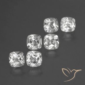 Pedras preciosas de Topázio Branco natural de 3.00 ct, Almofada, VVS-VS