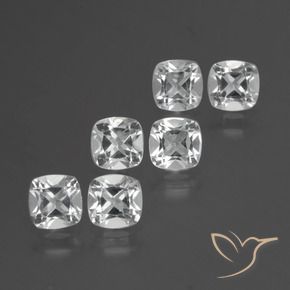 Pedras preciosas de Topázio Branco claro natural de 2.78 ct, Almofada, VVS-VS