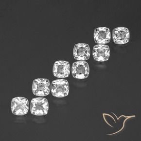 Pedras preciosas de Topázio Branco claro natural de 4.31 ct, Almofada, VVS-VS