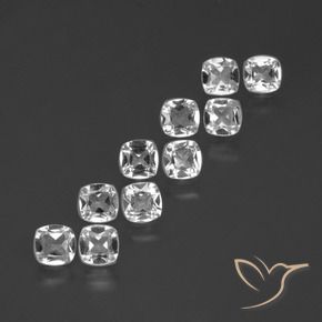Pedras preciosas de Topázio Branco claro natural de 4.83 ct, Almofada, VVS-VS
