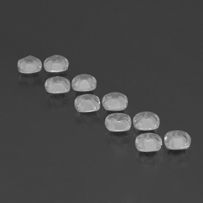 Pedras preciosas de topázio branco claro natural de 4,71 ct, almofada cortada, VVS-VS
