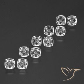 Pedras preciosas de Topázio Branco claro natural de 4.50 ct, Almofada, VVS-VS