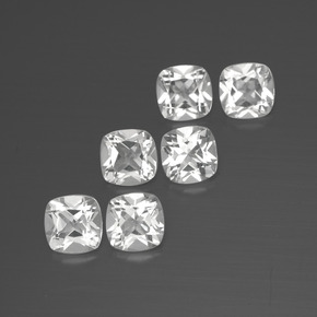 Pedras preciosas de topázio branco natural de 2,95 ct, almofada cortada, VVS-VS